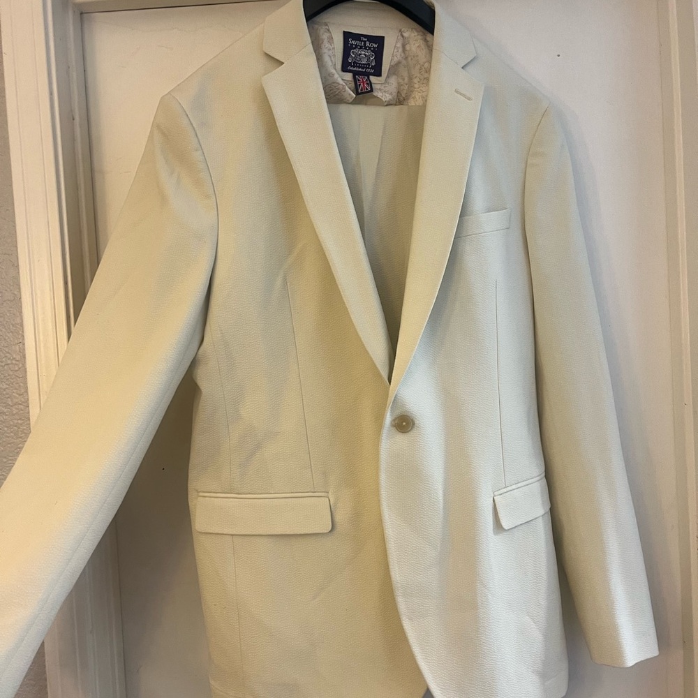 Men's Cream Two Piece suit
